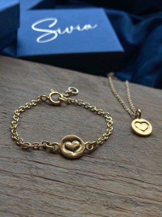 Hjerte, baby- og barnearmbånd